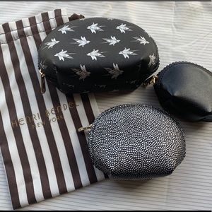 Leather cases for makeup and coins